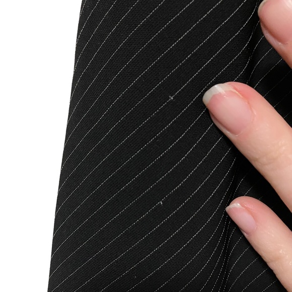 Tahari Arthur S. Levine Black Pinstripe Skirt Suit Set - Picture 13 of 14